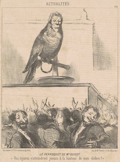 Papuga M. Guizota autorstwa Honoré Daumier