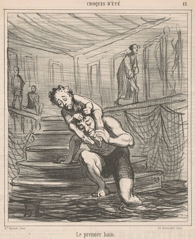 Pierwsza kąpiel autorstwa Honoré Daumier