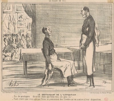 Wystawowa restauracja autorstwa Honoré Daumier