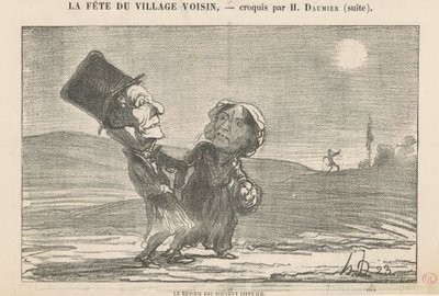 Powrót jest często trudny autorstwa Honoré Daumier