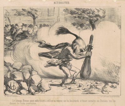 Dziki bineau mający ... autorstwa Honoré Daumier