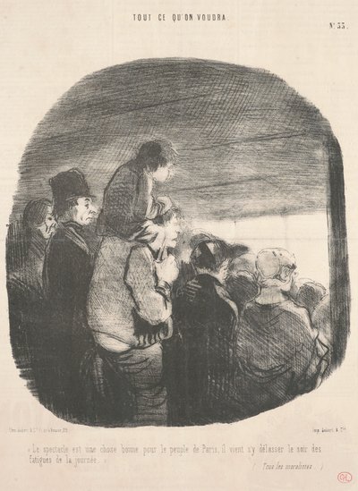 Spektakl jest dobry dla mieszkańców Paryża... autorstwa Honoré Daumier