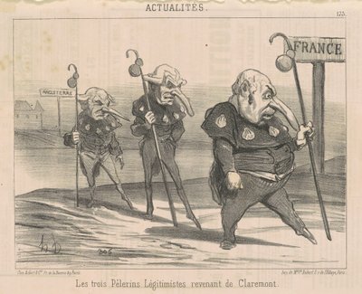 Trzej legitymiści... powracający z Claremont autorstwa Honoré Daumier