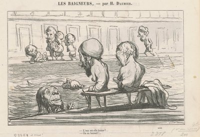 Czy woda jest dobra? ... / Pełna woda autorstwa Honoré Daumier