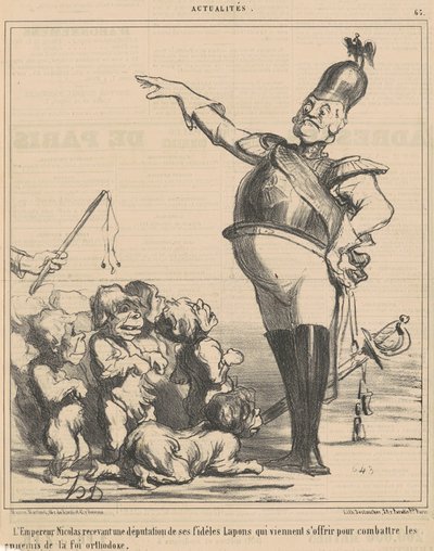 Cesarz Mikołaj odbierający delegację... autorstwa Honoré Daumier