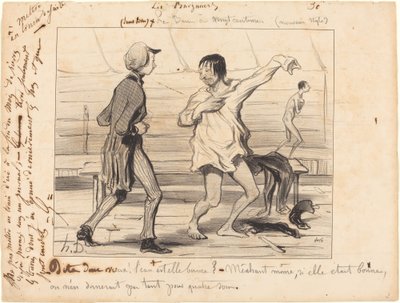 Les Bains za dwadzieścia centymów, nowy styl autorstwa Honoré Daumier