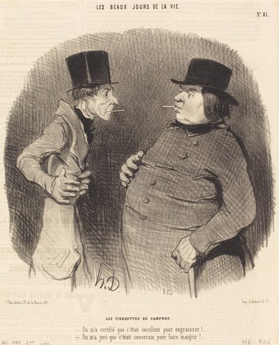 papierosy kamforowe autorstwa Honoré Daumier