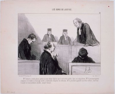 Lud Sprawiedliwości - Pan Adwokat oddał pełną sprawiedliwość autorstwa Honoré Daumier