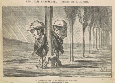 Ładni łowcy autorstwa Honoré Daumier