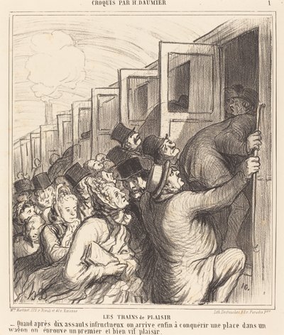 Pociągi przyjemności autorstwa Honoré Daumier