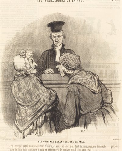 Sąsiedzi przed sędzią pokoju autorstwa Honoré Daumier
