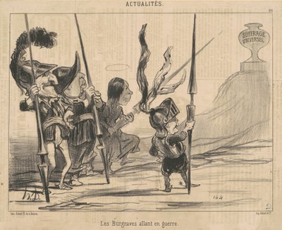 Burgrabowie idą na wojnę autorstwa Honoré Daumier