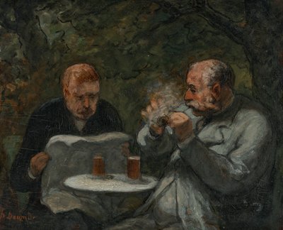 Pijący piwo autorstwa Honoré Daumier