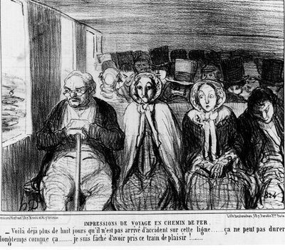 Koleje - autorstwa Daumiera, w „”Charivari”” z 09.11.1855. autorstwa Honoré Daumier