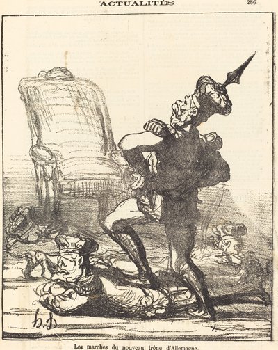 Kroki nowego tronu Niemiec autorstwa Honoré Daumier