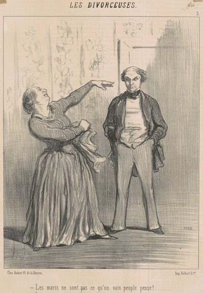 Mężowie nie są tym, co myślą próżni ludzie! autorstwa Honoré Daumier