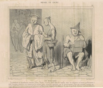 mendianie autorstwa Honoré Daumier