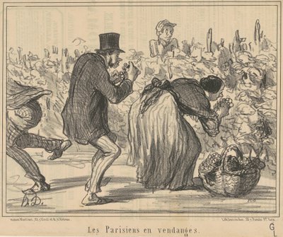 Paryżanie podczas winobrania autorstwa Honoré Daumier