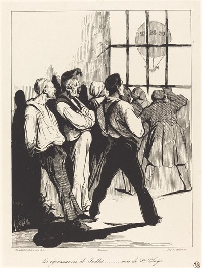 Lipcowe obchody... widoki z Ste. Pelagie autorstwa Honoré Daumier