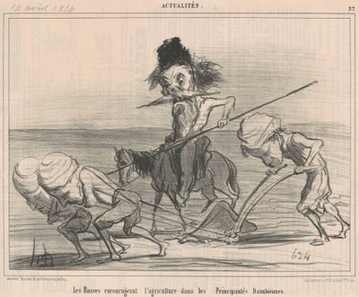 Rosjanie zachęcają do rolnictwa autorstwa Honoré Daumier