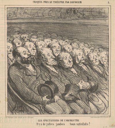 Widzowie orkiestry autorstwa Honoré Daumier