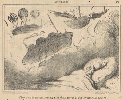 Inżynier Lewiatana odkrywa, we śnie... autorstwa Honoré Daumier