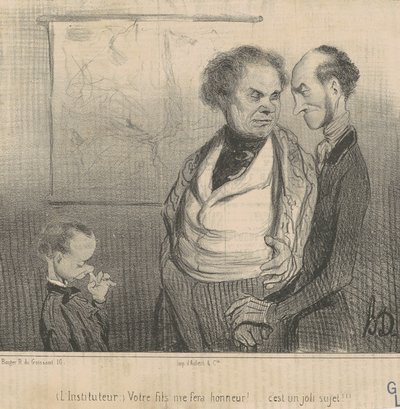 Nauczyciel: twój syn zrobi mi zaszczyt!... autorstwa Honoré Daumier