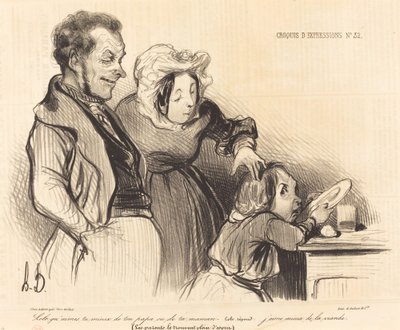 Lolo, co bardziej lubisz w swoim tacie lub mamie... autorstwa Honoré Daumier