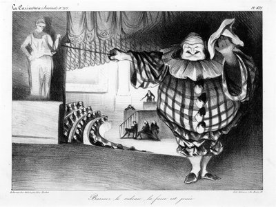 Opuść kurtynę, farsa kończy się płyta 421 autorstwa Honoré Daumier