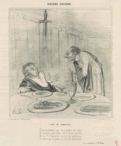 Miecz Damoklesa autorstwa Honoré Daumier