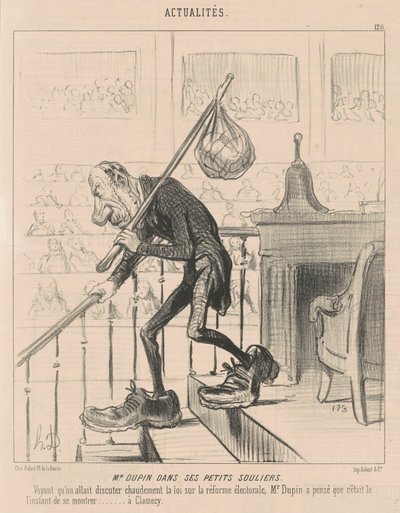 Pan Dupin w swoich małych bucikach autorstwa Honoré Daumier