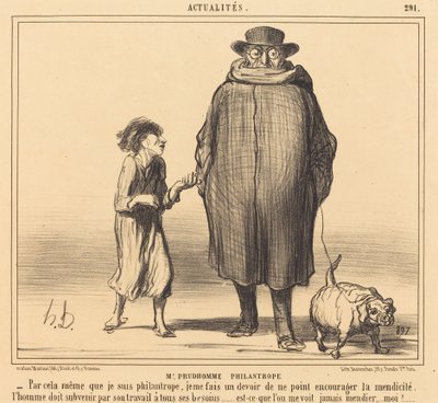 Pan Prudhomme Filantrop autorstwa Honoré Daumier