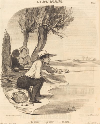 Moja żona... gryzie... gryzie! autorstwa Honoré Daumier