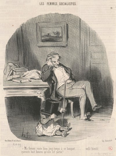 Moja żona długo zostaje na tym bankiecie... autorstwa Honoré Daumier