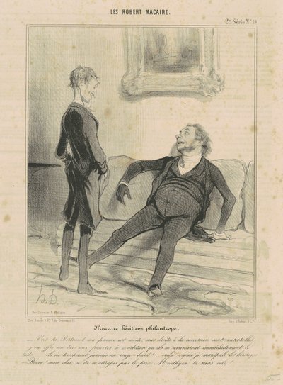 Macaire Spadkobierca-Filantrop autorstwa Honoré Daumier
