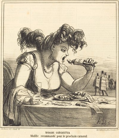 Pani Gargantua autorstwa Honoré Daumier