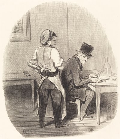 Ale zapewniam pana, że ​​to... cielęcina!... autorstwa Honoré Daumier