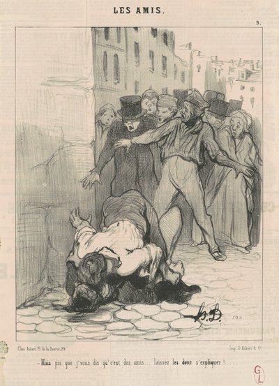 Ale gorzej niż ci mówię, że są przyjaciółmi... autorstwa Honoré Daumier