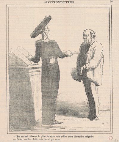 Mój dobry przyjacielu, zrób mi przyjemność podpisywania... autorstwa Honoré Daumier