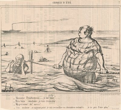 Monsieur Prudhomme... Tonę! ... autorstwa Honoré Daumier