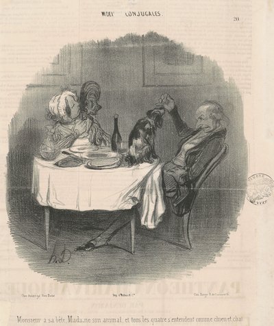 Monsieur ma swoją bestię, Madame jej zwierzę... autorstwa Honoré Daumier