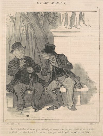 Mossieu Rabourdeau ... nie będę już z tobą rozmawiać o polityce ... autorstwa Honoré Daumier