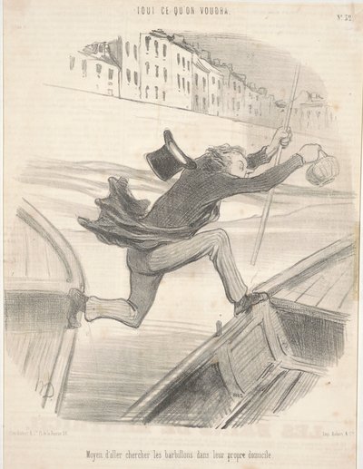Sposoby aportowania brzan we własnym domu autorstwa Honoré Daumier