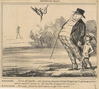 Panie Prudhomme. Widzisz, och! Mój syn ... autorstwa Honoré Daumier