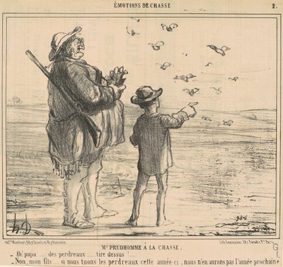 Pan „Prudhomme na polowaniu” autorstwa Honoré Daumier