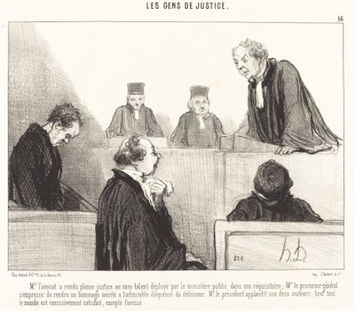 Pan prawnik oddał pełną sprawiedliwość... autorstwa Honoré Daumier