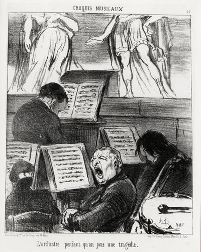 Szkice muzyczne: orkiestra grająca tragedię. Illustration d