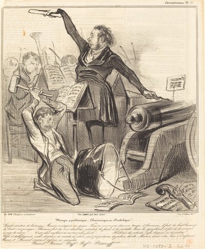 Muzyka pirotechniczna, chariwaryczna i diaboliczna autorstwa Honoré Daumier