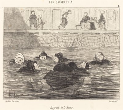Nayades de la Seine (Nimfy Morskie Sekwany) autorstwa Honoré Daumier