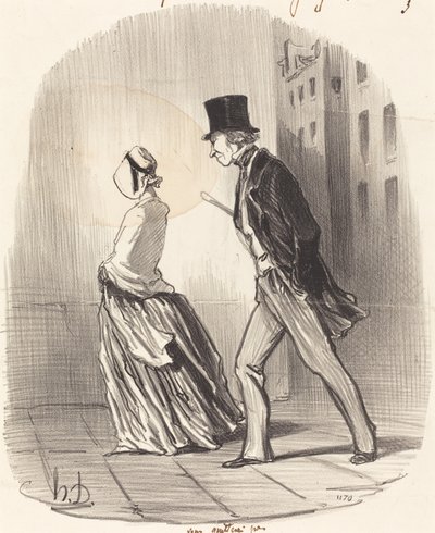 Nie, proszę pani, nie opuszczę pani... autorstwa Honoré Daumier